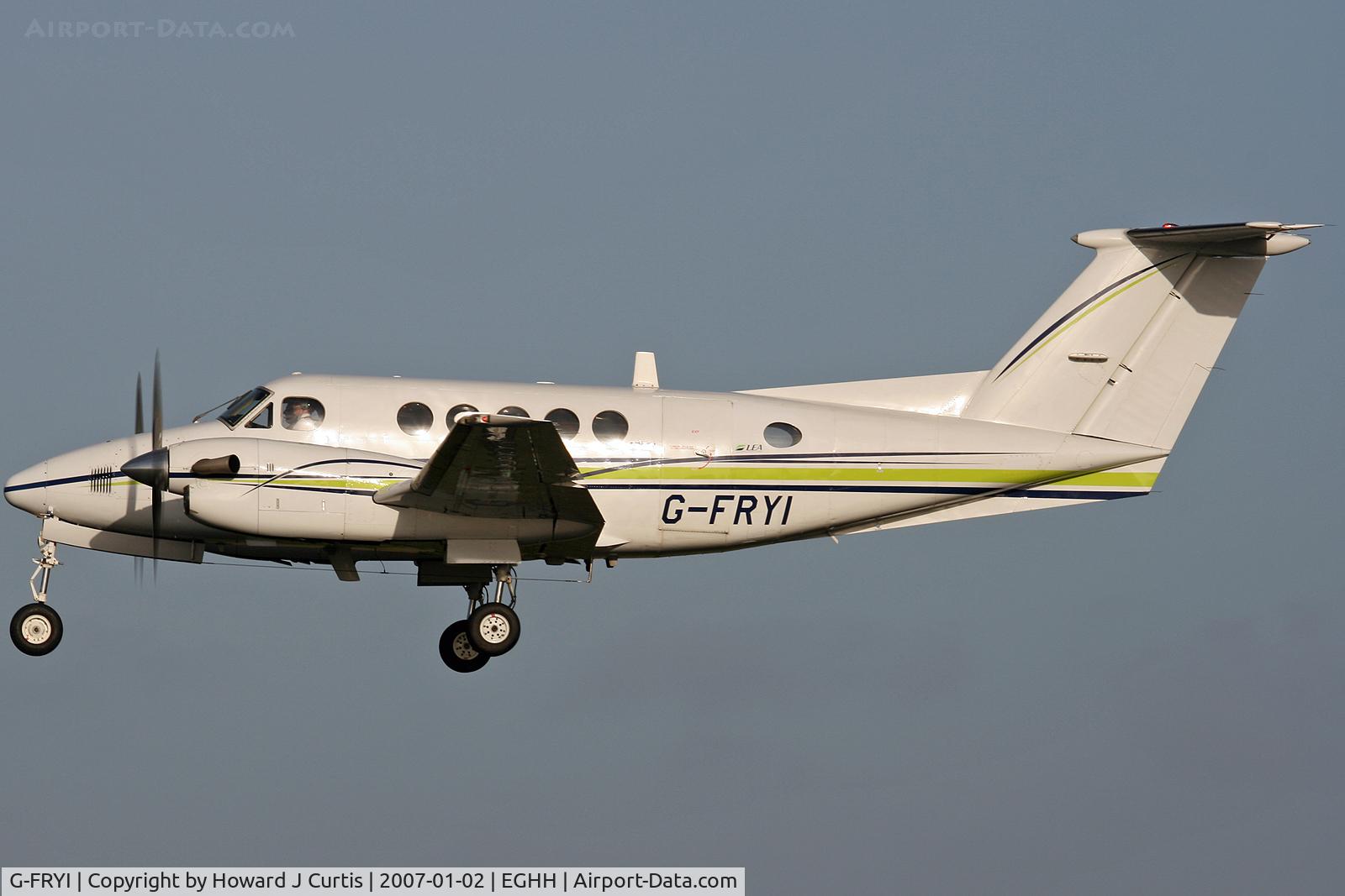 G-FRYI, 1976 Beech 200 Super King Air C/N BB-210, Coming in to land.