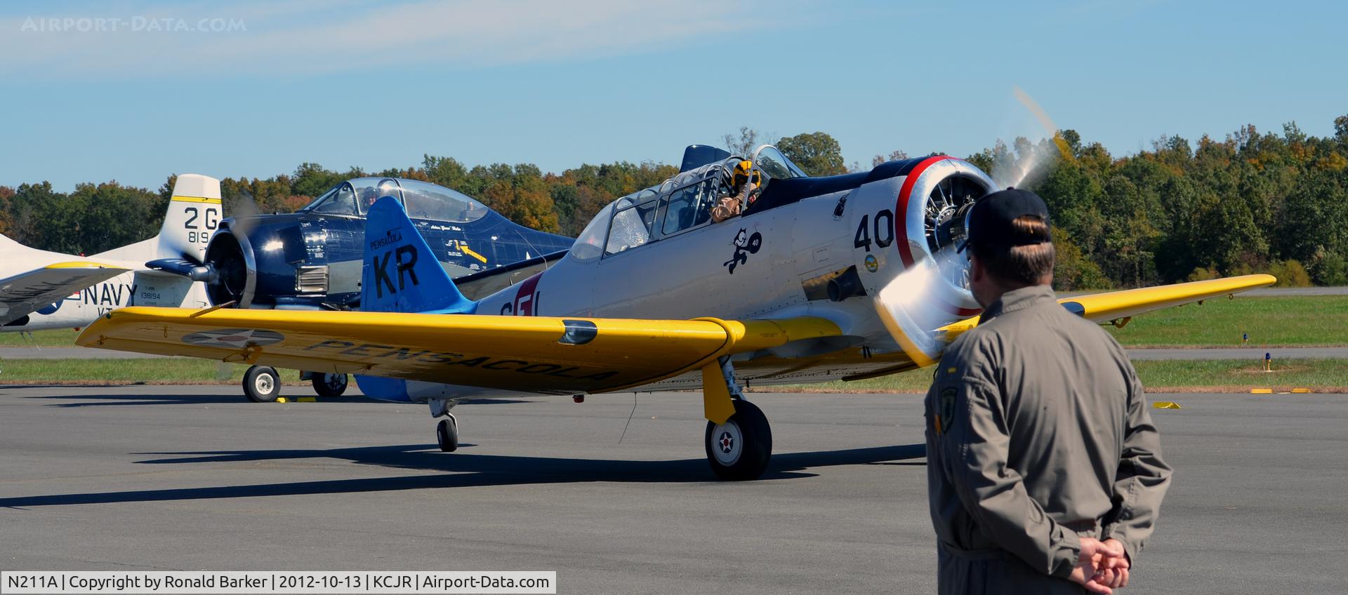 N211A, 1958 North American SNJ-6 Texan C/N 121-42318, Taxi - Culpeper Air Fest 2012