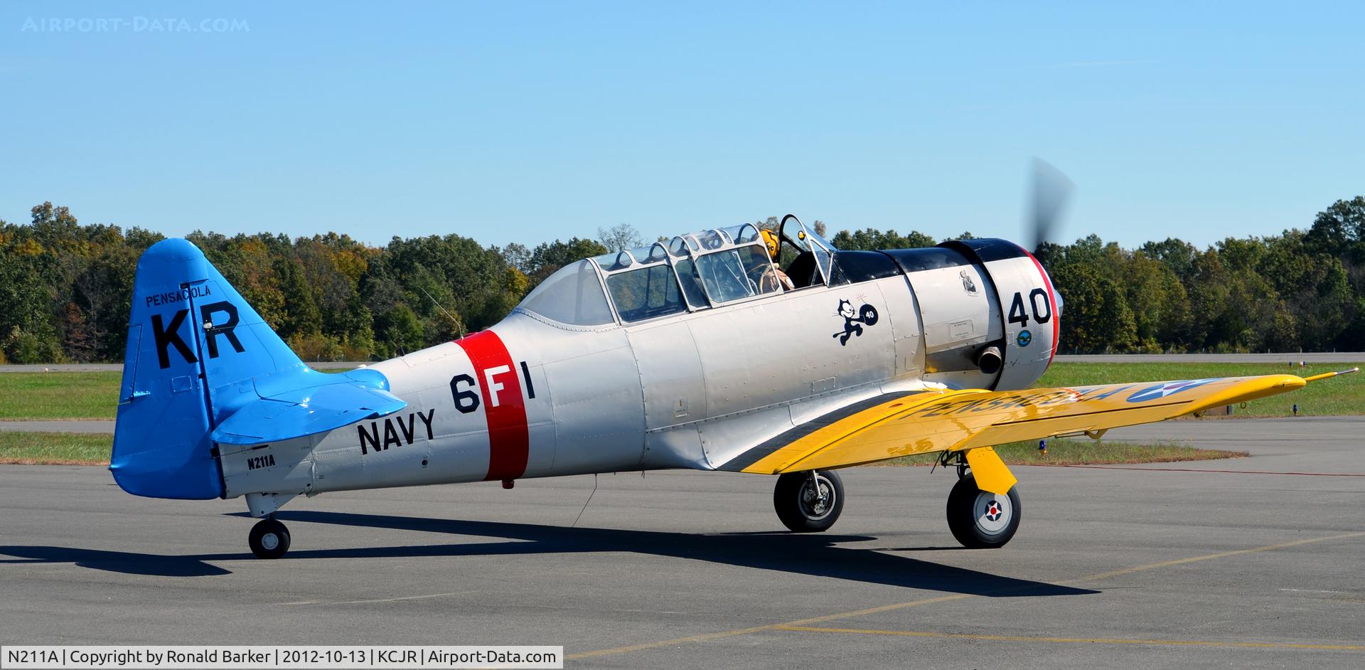 N211A, 1958 North American SNJ-6 Texan C/N 121-42318, Taxi - Culpeper Air Fest 2012
