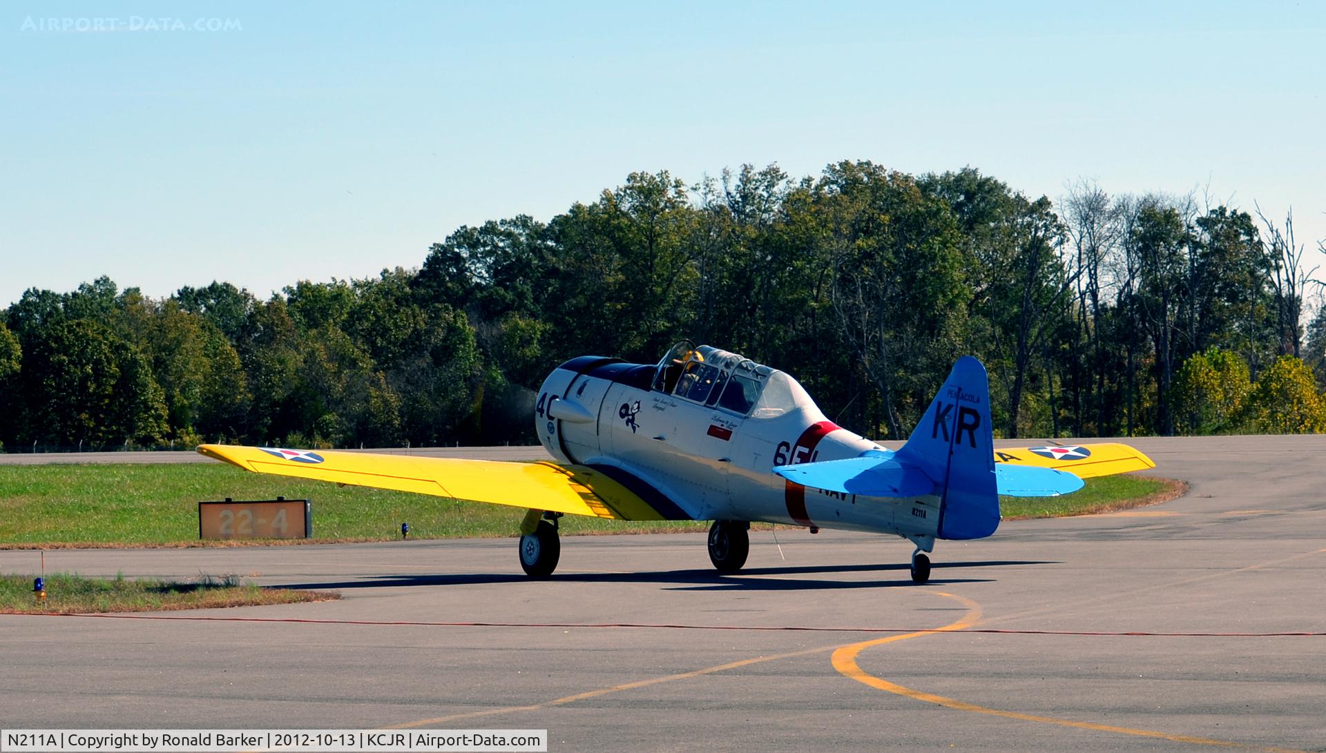 N211A, 1958 North American SNJ-6 Texan C/N 121-42318, Taxi - Culpeper Air Fest 2012
