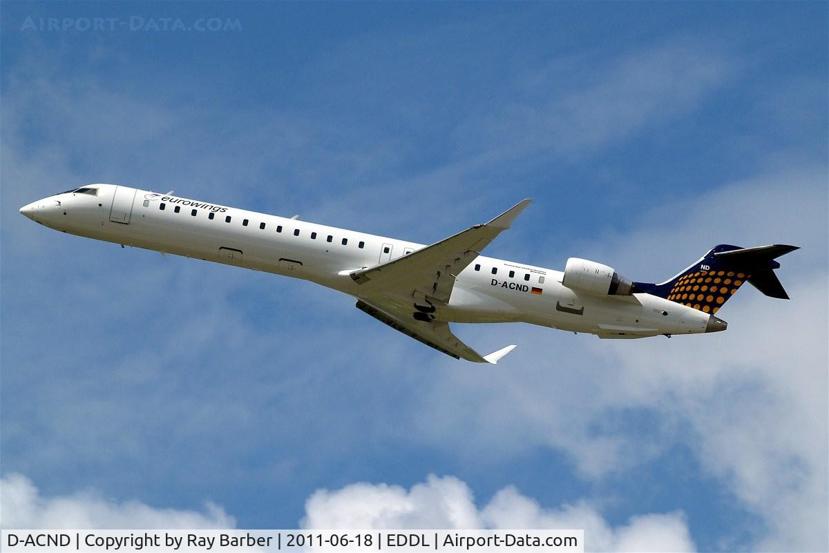 D-ACND, 2009 Bombardier CRJ-701 (CL-600-2C10) Regional Jet C/N 15238, Canadair CRJ- 900LR [15238] (Lufthansa Regional/Eurowings) Dusseldorf~D 18/06/2011