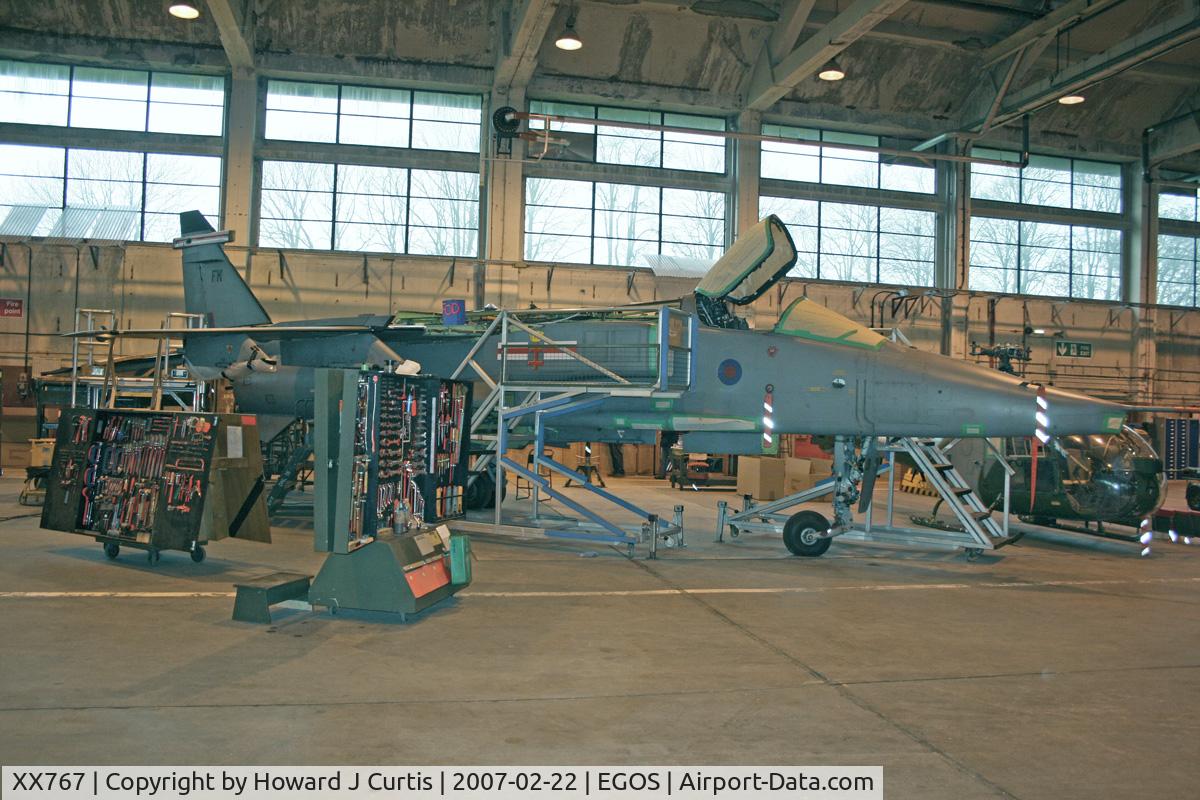 XX767, 1975 Sepecat Jaguar GR.3A C/N S.64, Coded FK. Royal Air Force, in store.