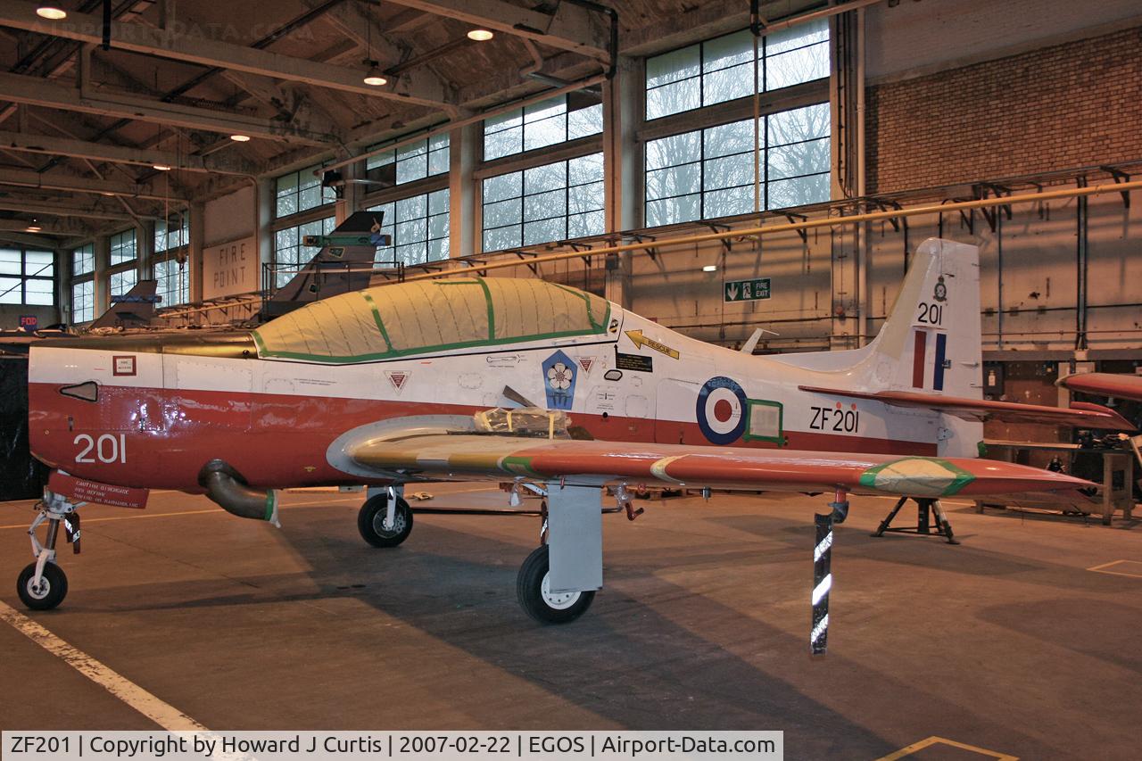 ZF201, 1989 Short S-312 Tucano T1 C/N S026/T26, Royal Air Force, in store.