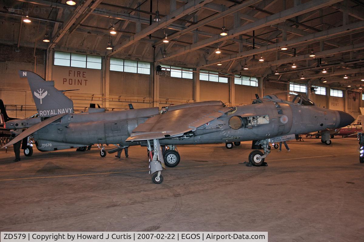 ZD579, 1985 British Aerospace Sea Harrier F/A.2 C/N 41H-912042/B36/P14, Royal Navy, in store