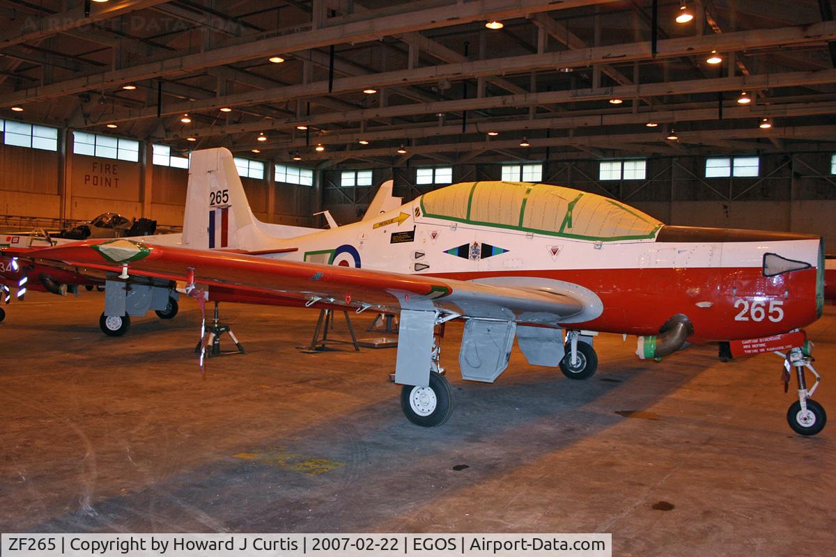 ZF265, 1990 Short S-312 Tucano T1 C/N T49, Royal Air Force, in store