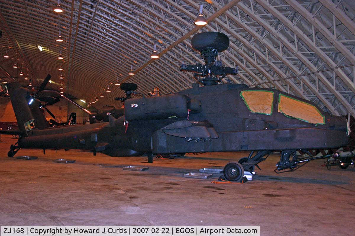 ZJ168, 1999 Westland Apache AH.1 C/N WAH.3, Army Air Corps, in store