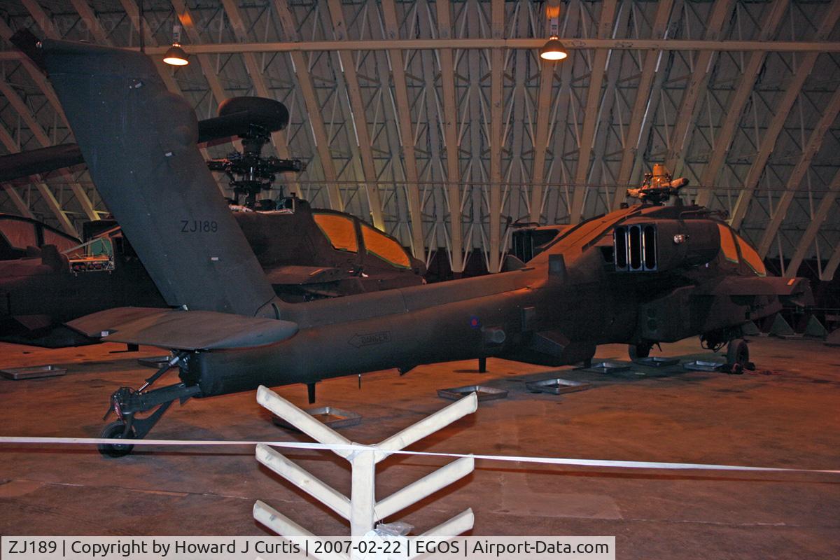 ZJ189, Westland Apache AH.1 C/N DU024/WAH024, Army Air Corps, in store