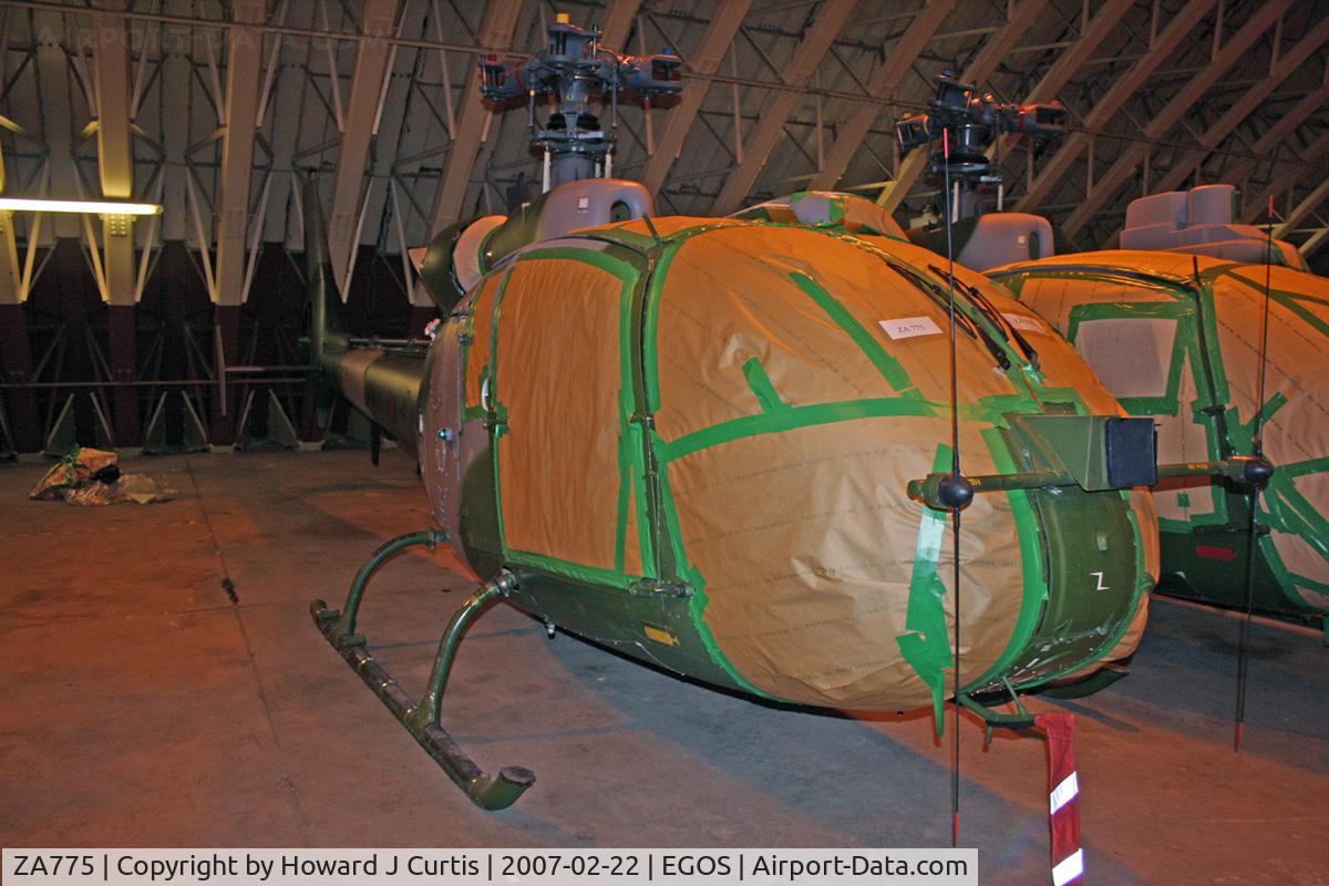 ZA775, 1980 Westland SA-341B Gazelle AH1 C/N WA1817, Army Air Corps, in store