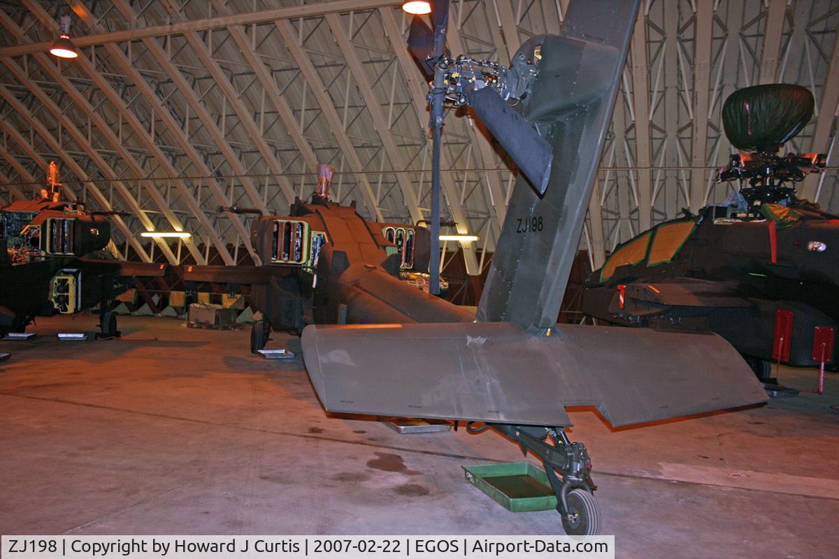 ZJ198, 2004 Westland Apache AH.1 C/N WAH.33, Royal Air Force, in store