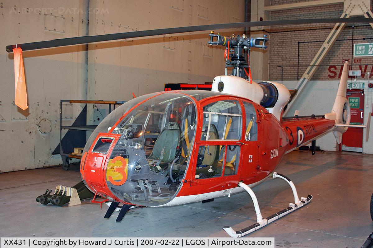 XX431, 1975 Westland SA-341C Gazelle HT2 C/N WA1382, Ex Royal Navy. 9300M. Coded 43.