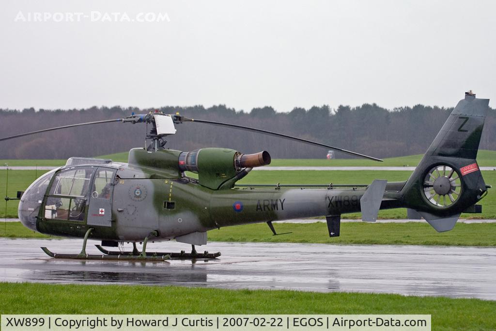 XW899, 1974 Westland SA-341B Gazelle AH1 C/N WA1192, Army Air Corps. Coded Z.