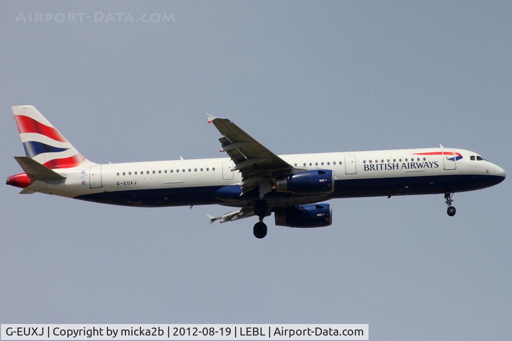 G-EUXJ, 2007 Airbus A321-231 C/N 3081, Landing