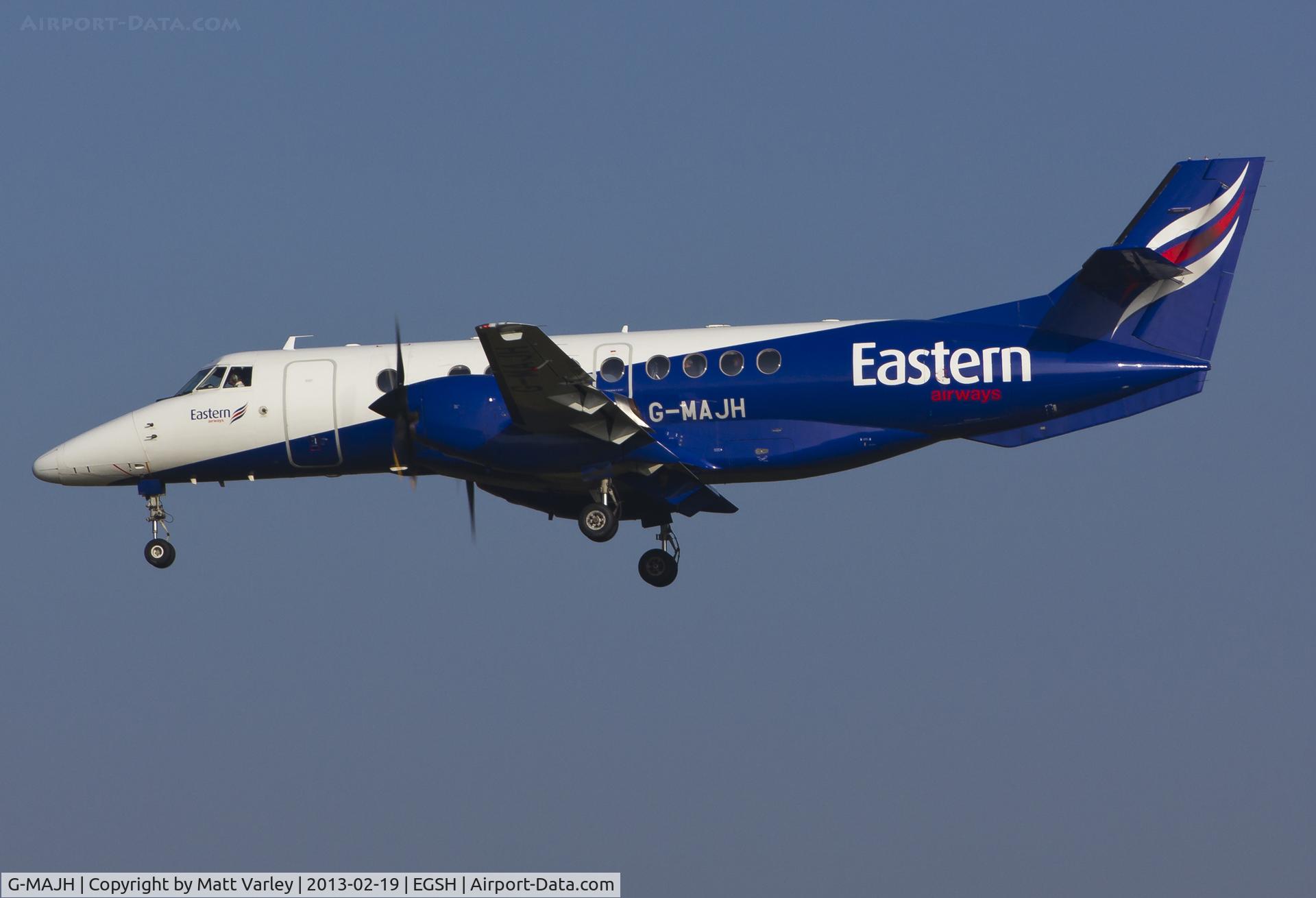 G-MAJH, 1993 British Aerospace Jetstream 41 C/N 41010, Arriving at EGSH.
