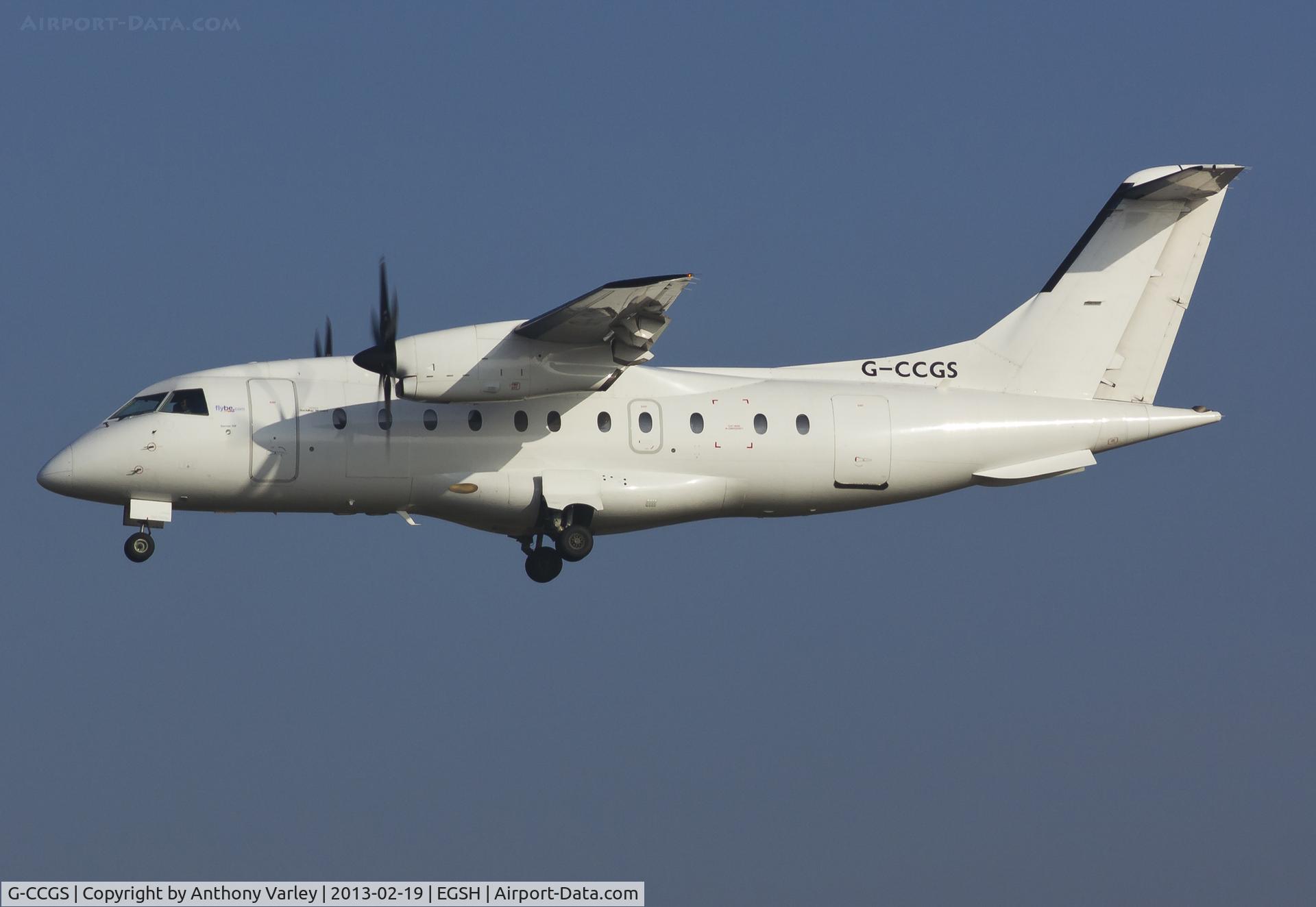G-CCGS, 1998 Dornier 328-100 C/N 3101, Arriving at EGSH.