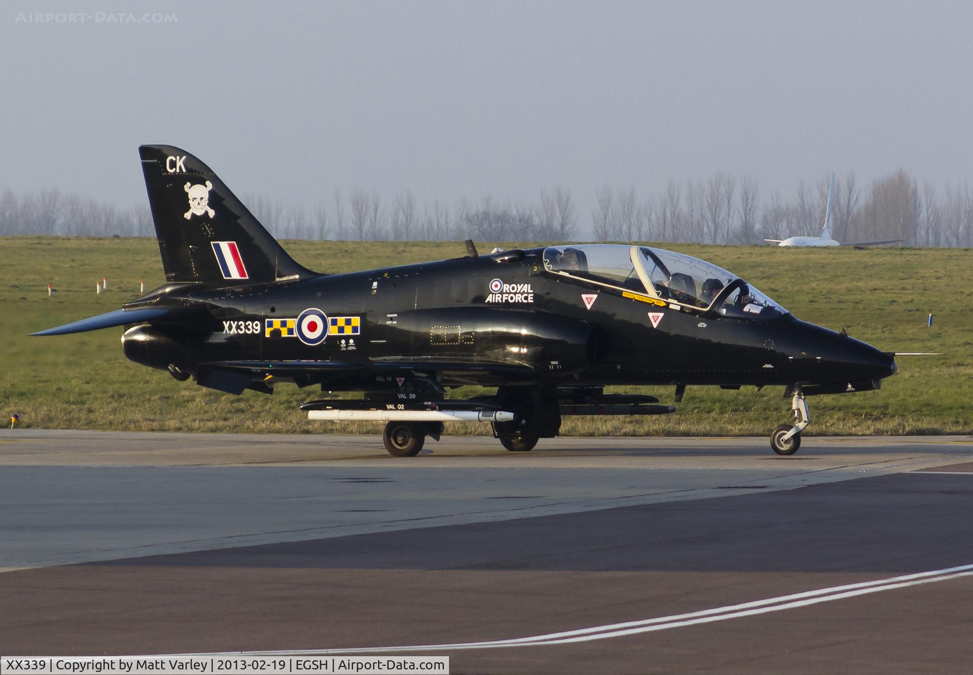 XX339, 1981 Hawker Siddeley Hawk T.1A C/N 188/312163, Departing SaxonAir after a fuel stop.