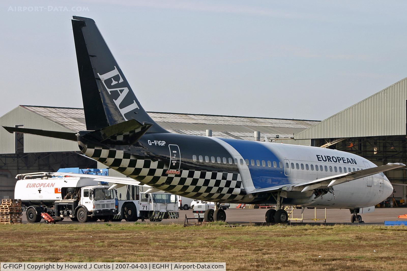 G-FIGP, 1983 Boeing 737-2E7 C/N 22875, European, minus engines.