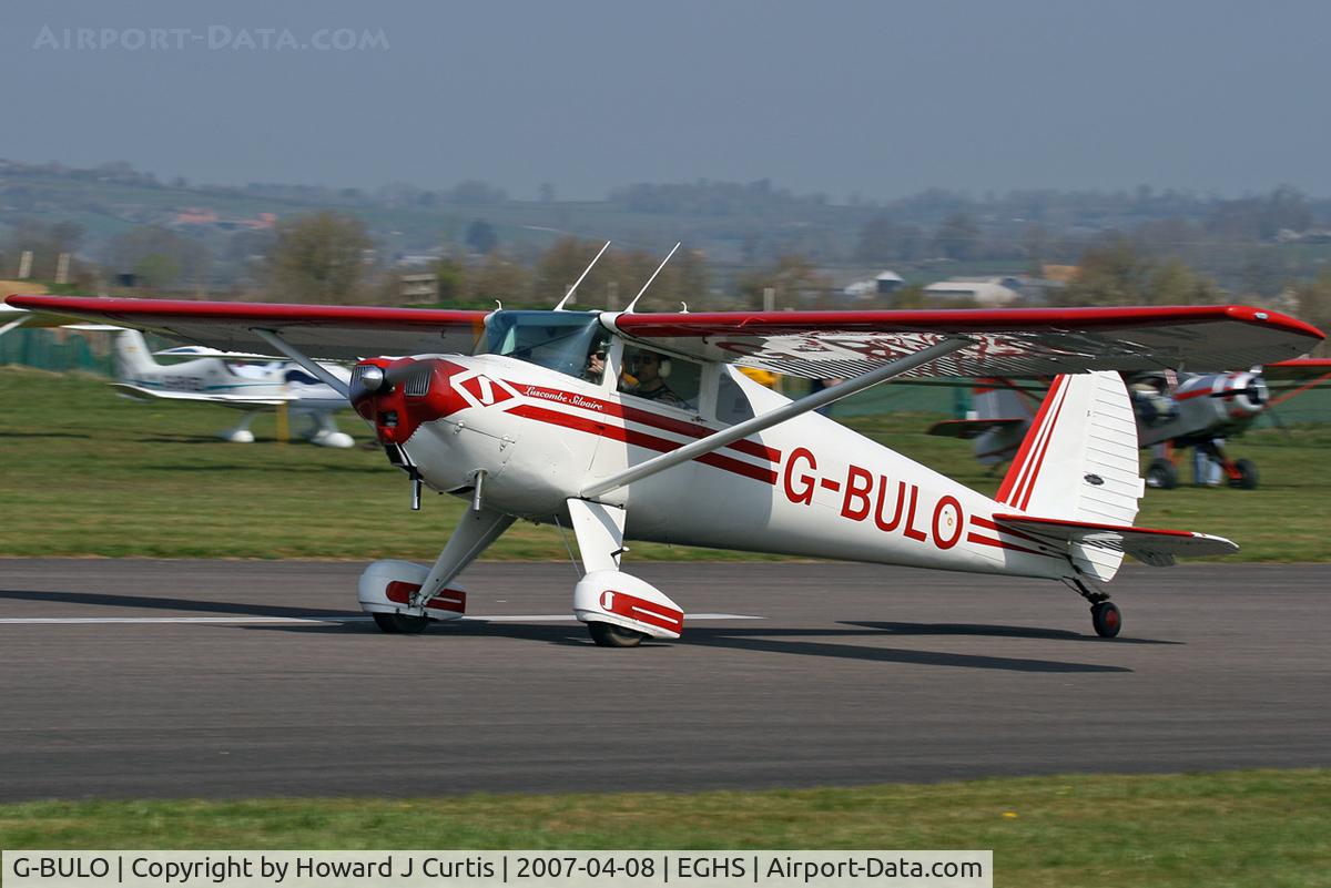 G-BULO, 1946 Luscombe 8F Silvaire C/N 4216, At the PFA fly-in. Privately owned.