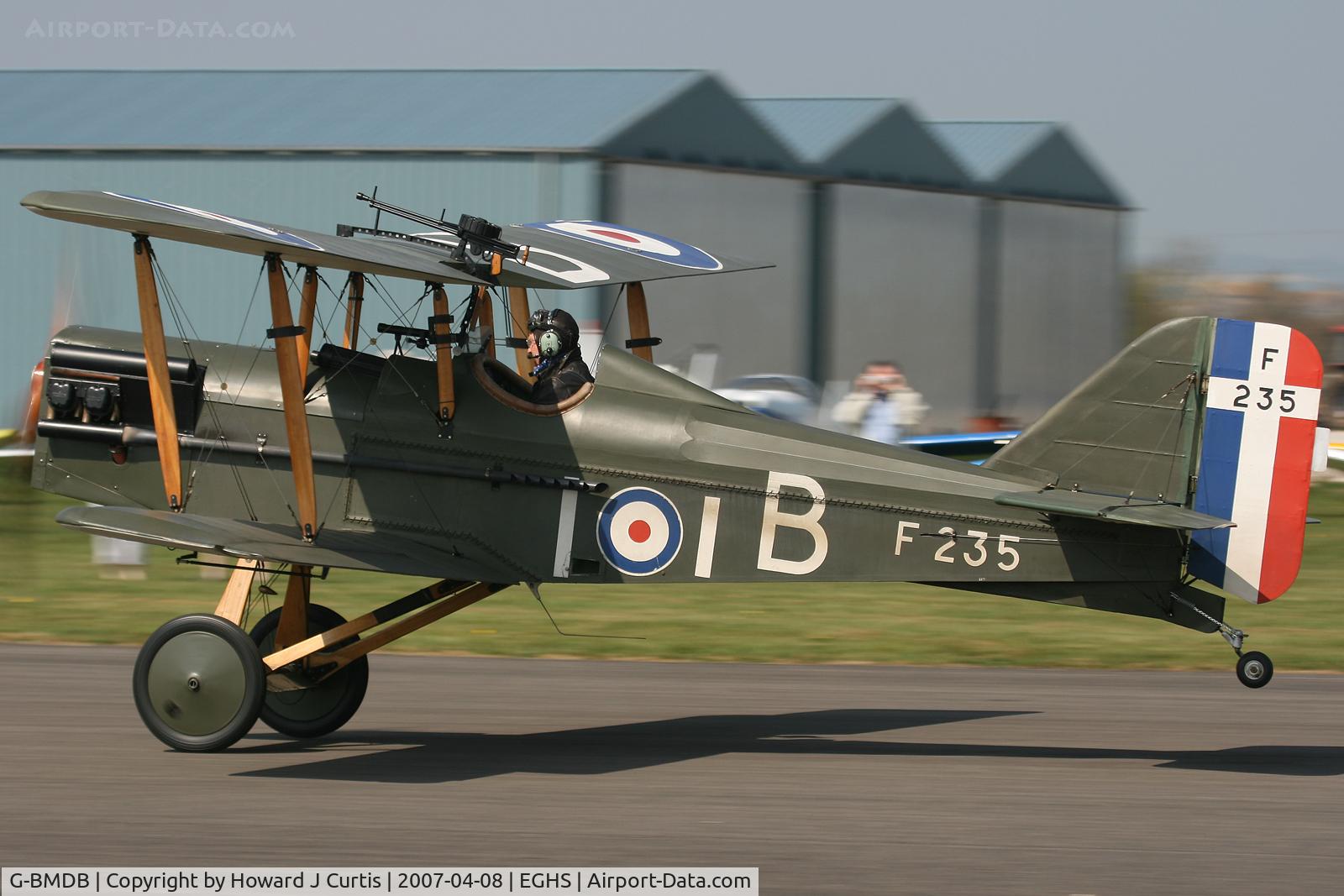 G-BMDB, 1988 Royal Aircraft Factory SE-5A Replica C/N PFA 020-10931, At the PFA fly-in. Privately owned. Painted as F235/B.