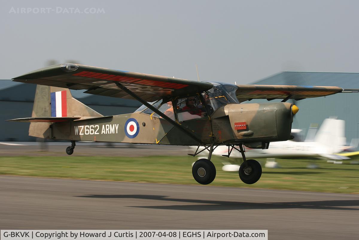 G-BKVK, 1954 Auster AOP.9 C/N AUS/10/2, At the PFA fly-in. Privately owned. Painted as WZ662.