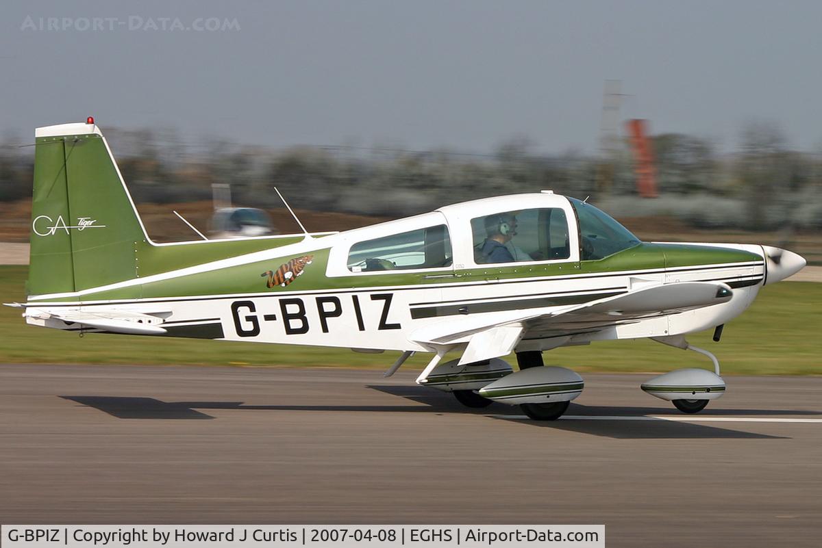G-BPIZ, 1979 Gulfstream American AA-5B Tiger C/N AA5B-1154, At the PFA fly-in. Privately owned.