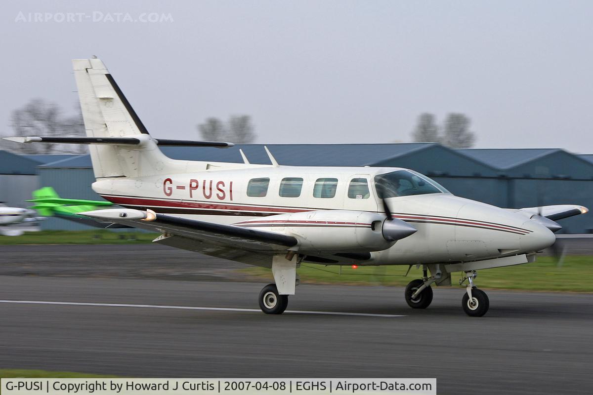 G-PUSI, 1983 Cessna T303 Crusader C/N T303-00273, At the PFA fly-in. Privately owned.