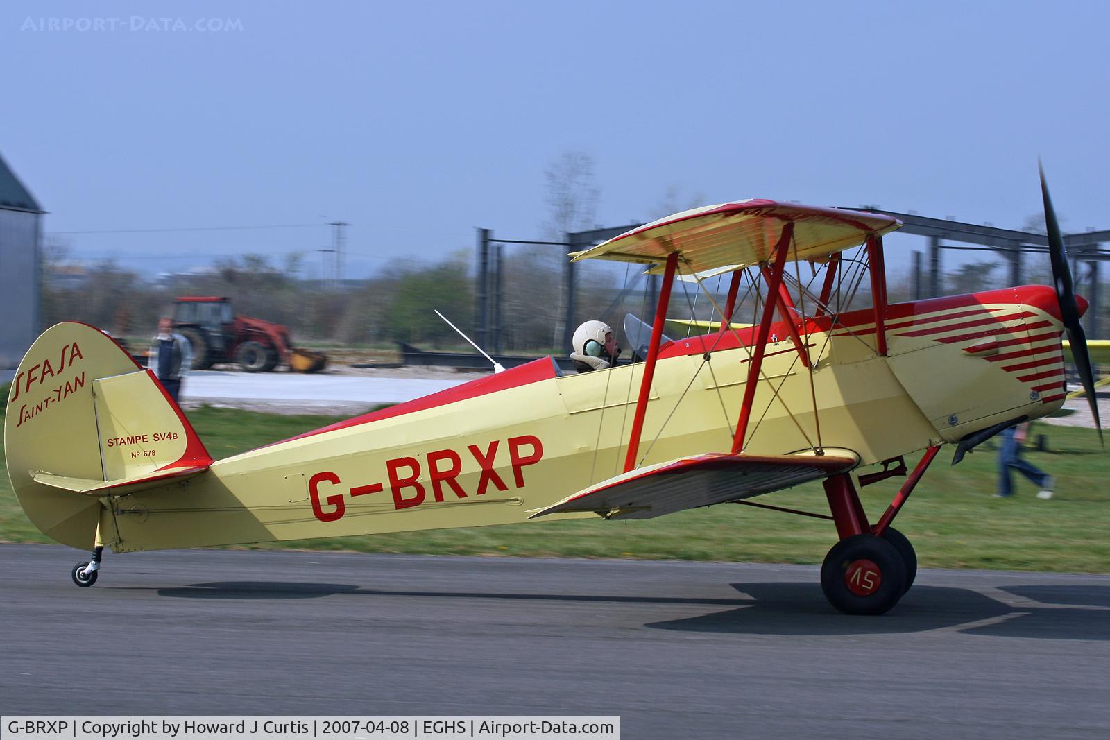G-BRXP, 1948 Stampe-Vertongen SV-4C C/N 678, At the PFA fly-in. Privately owned.