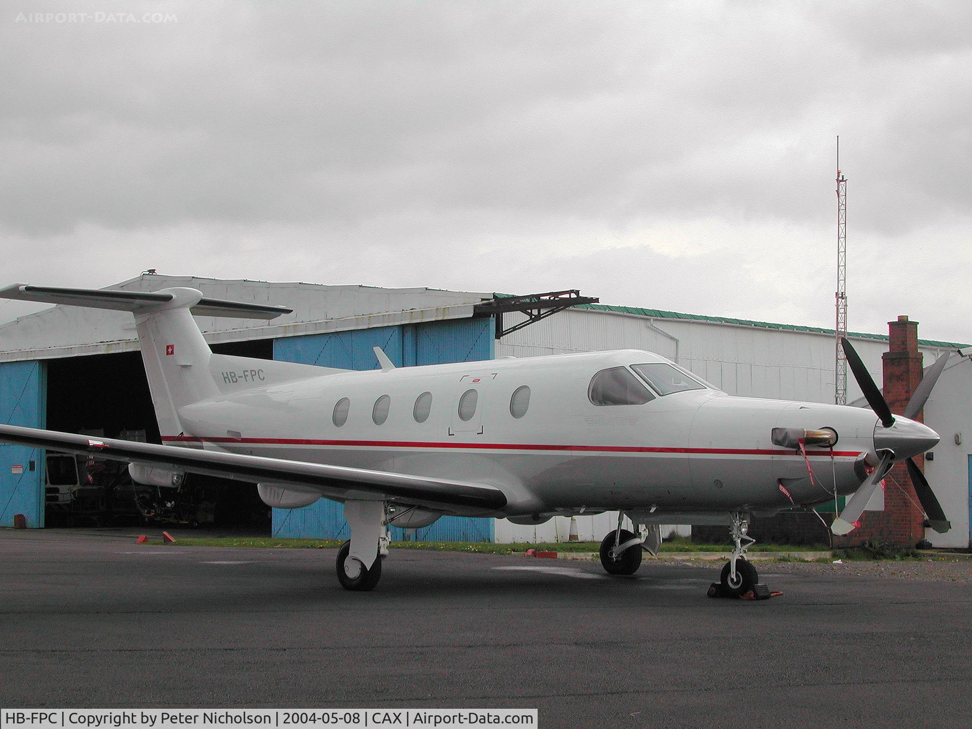 HB-FPC, 2001 Pilatus PC-12/45 C/N 422, Pilatus PC-12/45 visiting Carlisle in May 2004.