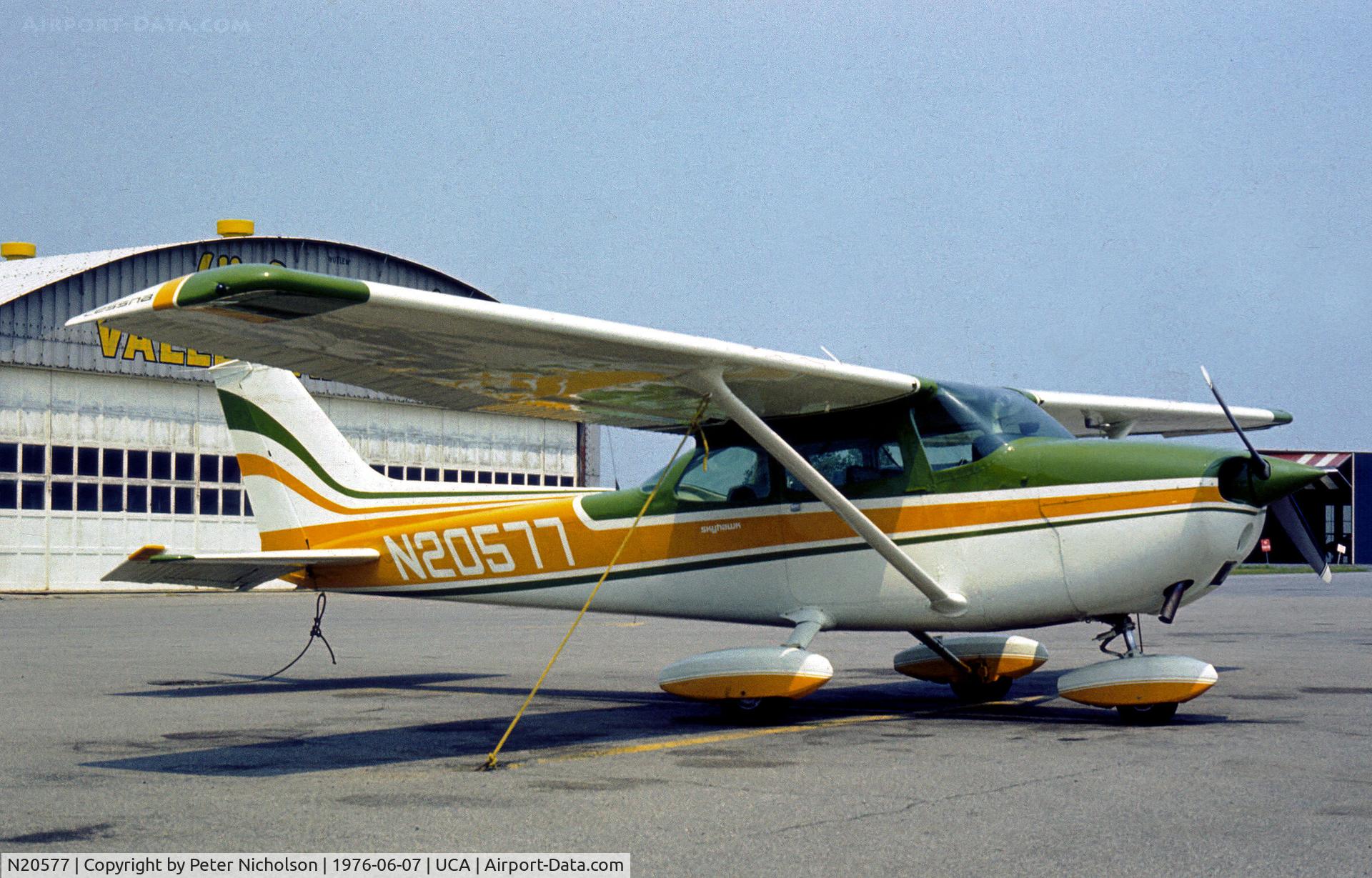 N20577, 1973 Cessna 172M C/N 17261409, Cessna 172M Skyhawk as seen at Oneida County Airport in the Summer of 1976 - the airport closed in 2007.