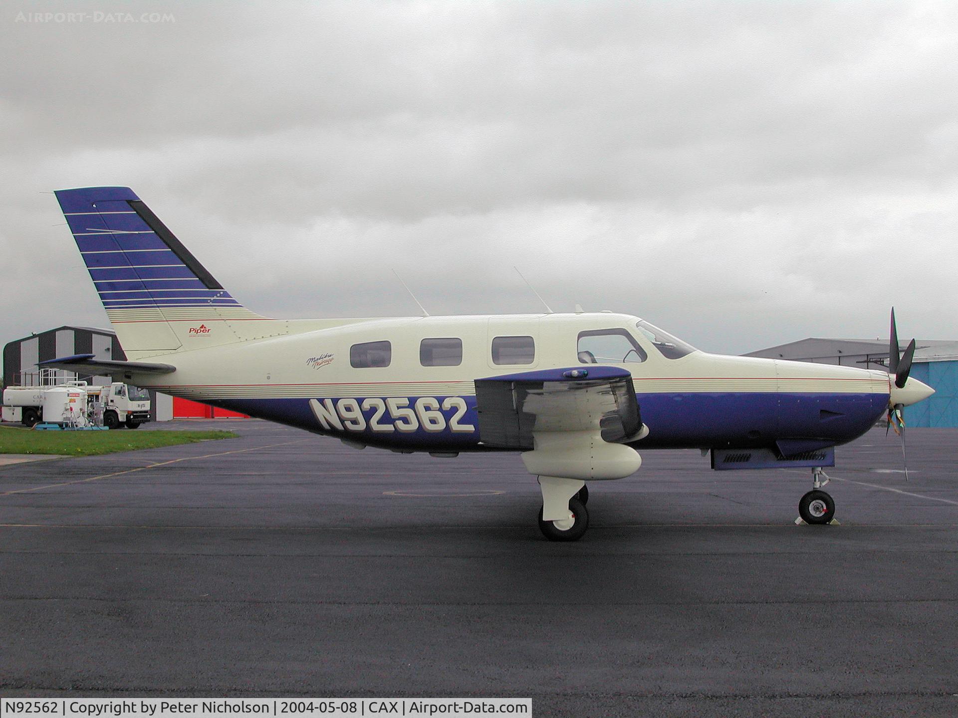N92562, 1995 Piper PA-46-350P Malibu Mirage C/N 4636010, Another view of the PA-46 Malibu visitor to Carlisle in May 2004.