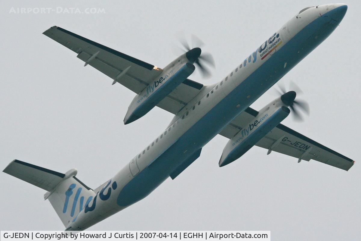 G-JEDN, 2003 De Havilland Canada DHC-8-402Q Dash 8 C/N 4078, flybe, departing.