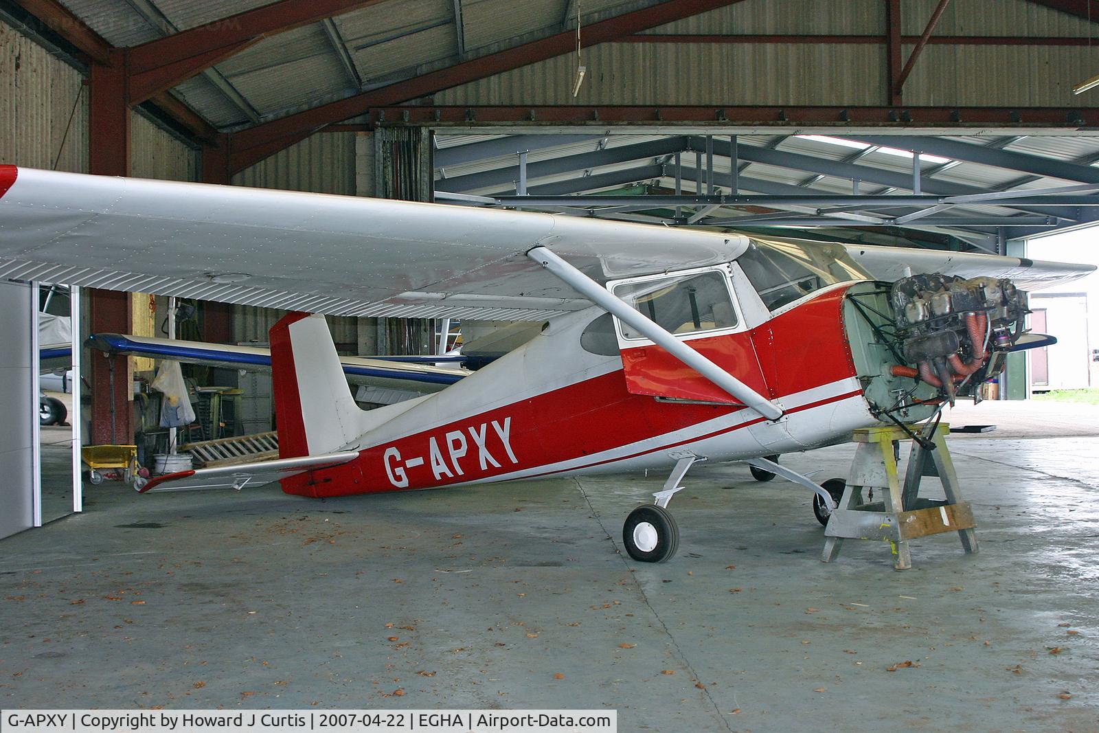 G-APXY, 1960 Cessna 150 C/N 17711, Privately owned. Nosewheel collapsed on landing, 7th April 2007. Eventually departed by  road for scrapping in November 2011.