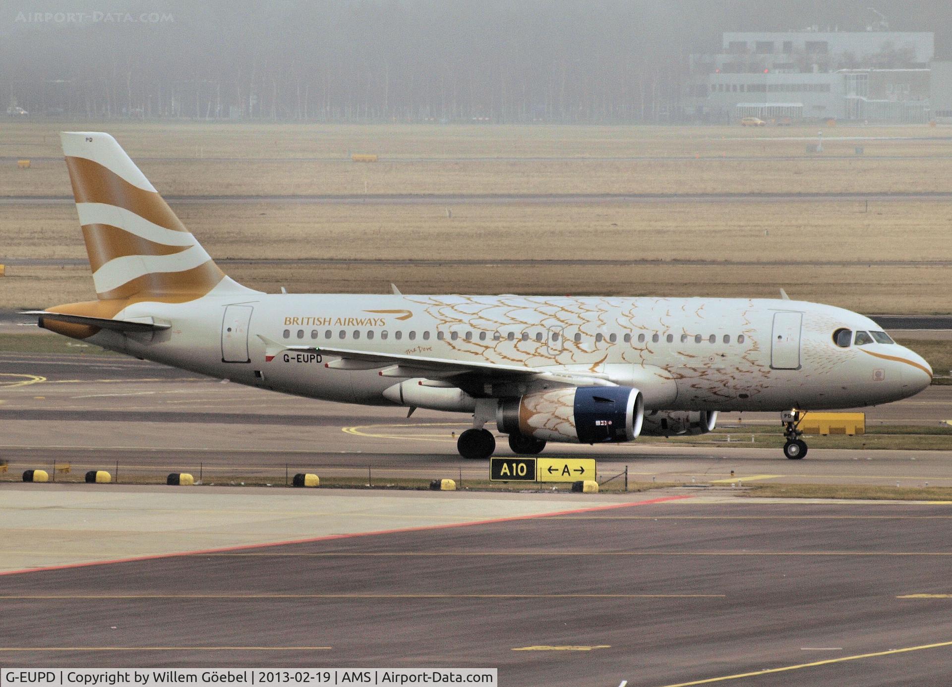 G-EUPD, 1999 Airbus A319-131 C/N 1142, Arrival on Schiphol Airport in new colour 