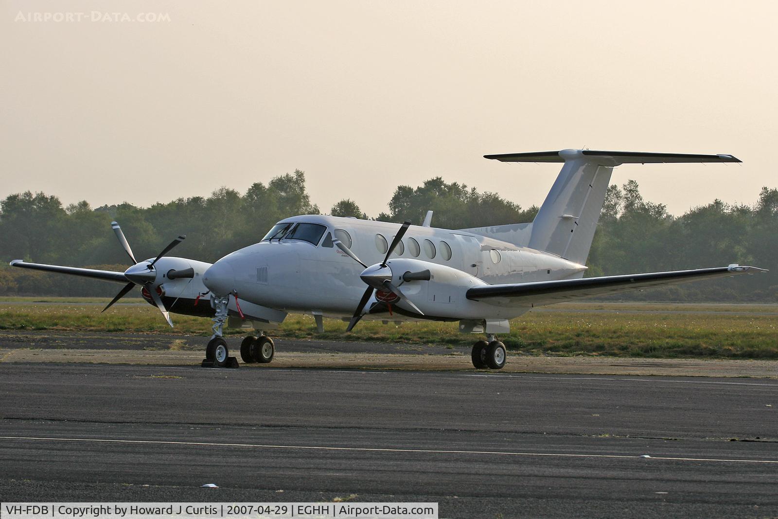 VH-FDB, 2007 Hawker Beechcraft B200 King Air C/N BB-1977, Royal Flying Doctor Service, on delivery.