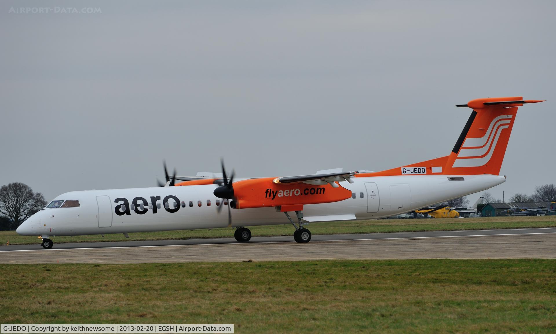 G-JEDO, 2003 De Havilland Canada DHC-8-402Q Dash 8 C/N 4079, Leaving for Exeter to become 5N-BPU.