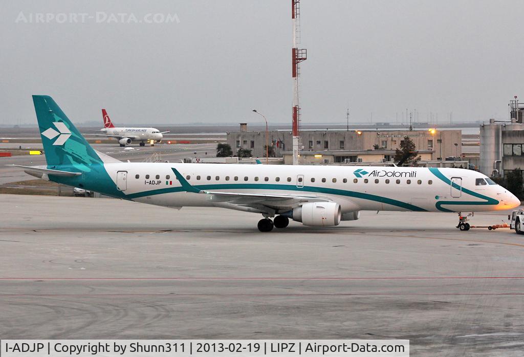 I-ADJP, 2012 Embraer 195LR (ERJ-190-200LR) C/N 19000578, Ready for taxi rwy 04R for departure to MUC
