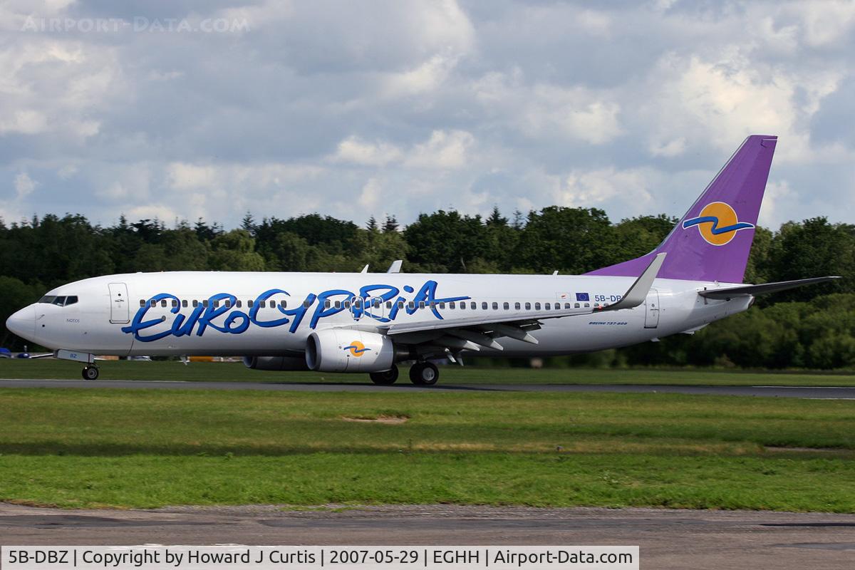 5B-DBZ, 2006 Boeing 737-8BK C/N 33030, Eurocypria, 'Notos'. Purple tail.