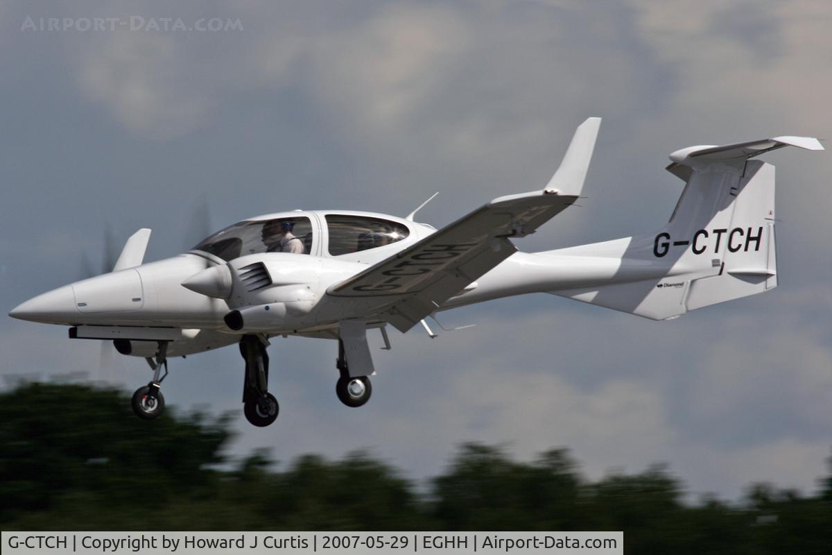 G-CTCH, 2007 Diamond DA-42 Twin Star C/N 42.238, Diamond Aircraft UK Ltd. Subsequently went to CTC Aviation.