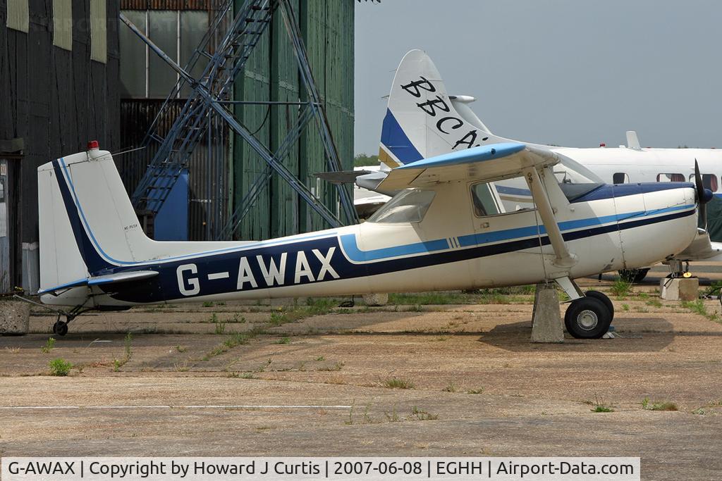 G-AWAX, 1963 Cessna 150D C/N 150-60153, Privately owned. Tailwheel conversion.