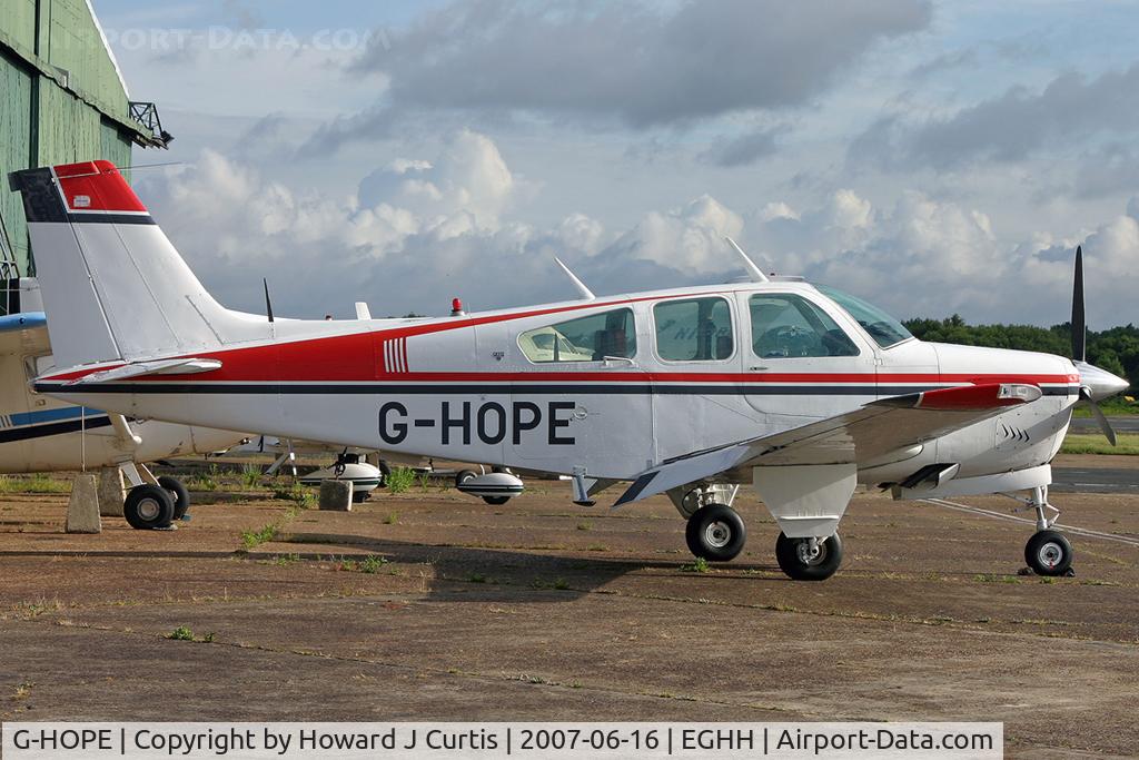 G-HOPE, 1978 Beech F33A Bonanza Bonanza C/N CE-805, Privately owned.