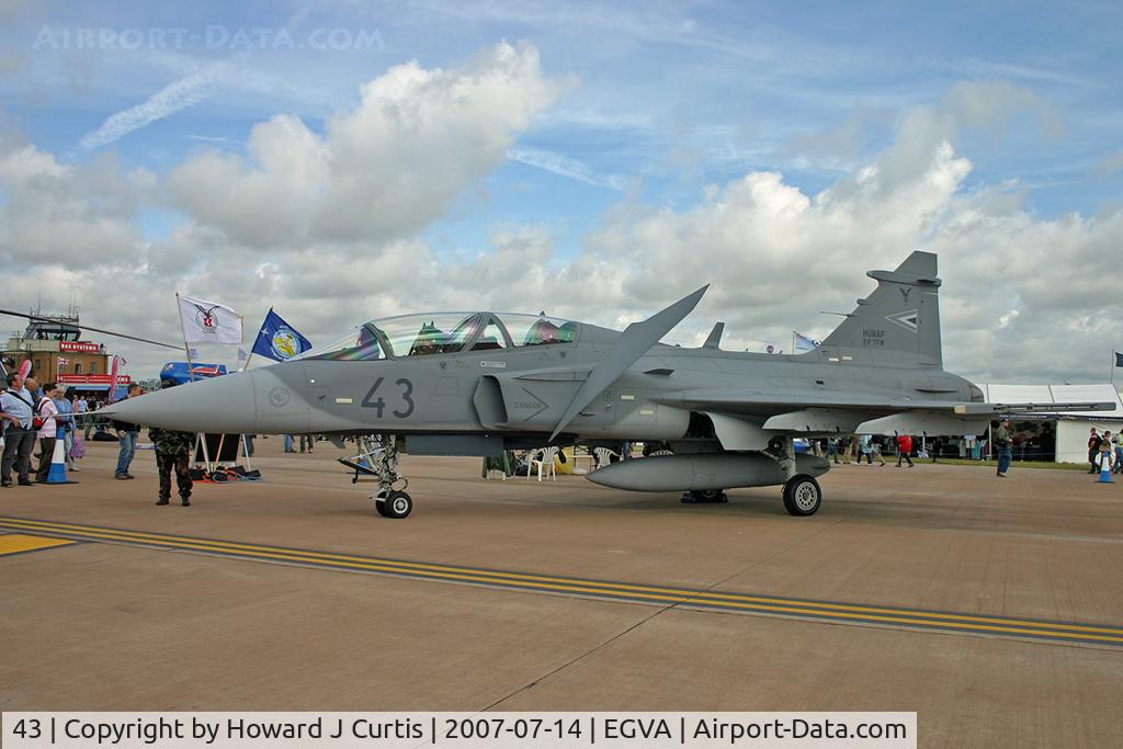 43, Saab JAS-39D Gripen C/N 39852, RIAT 2007. 59 HRE.