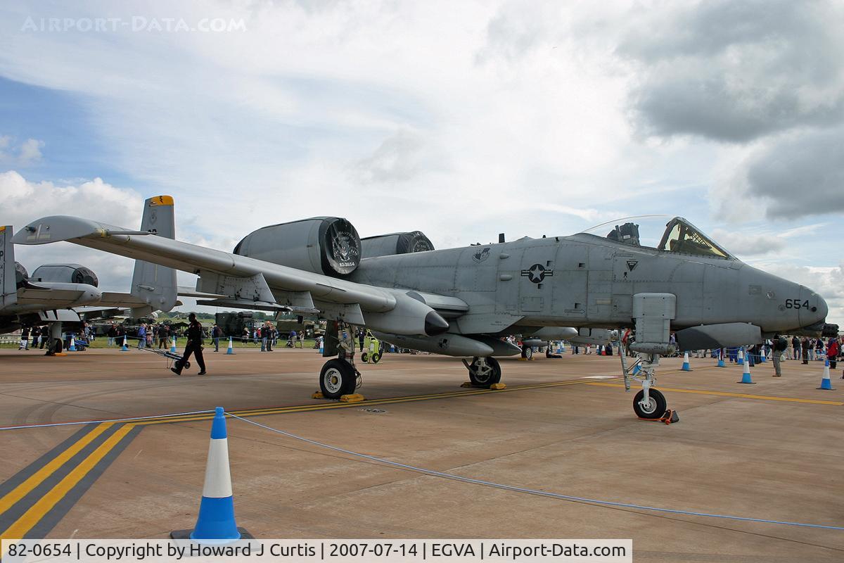 82-0654, 1982 Fairchild Republic A-10C Thunderbolt II C/N A10-0702, RIAT 2007. 81st FW.