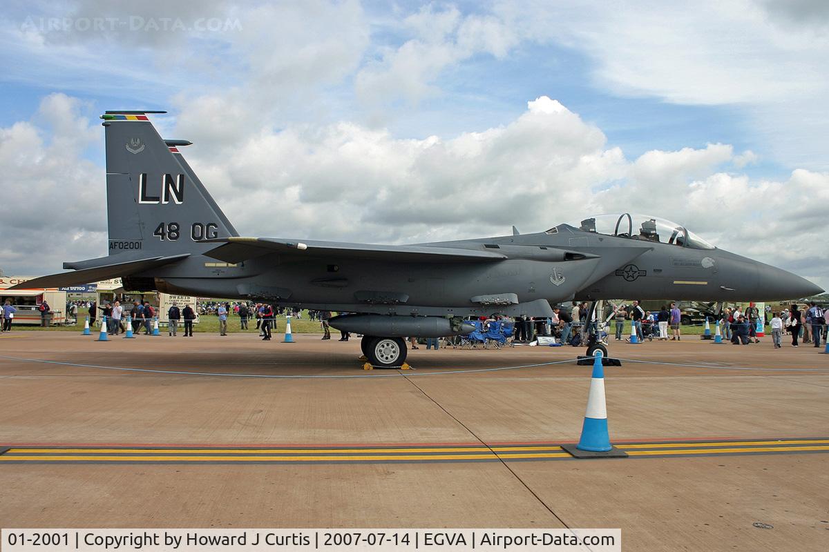 01-2001, 2001 McDonnell Douglas F-15E Strike Eagle C/N 1372/E233, RIAT 2007. 48th OG markings.