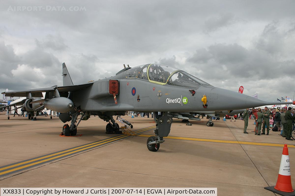 XX833, Sepecat Jaguar T.2A C/N B.21, RIAT 2007. QinetiQ.