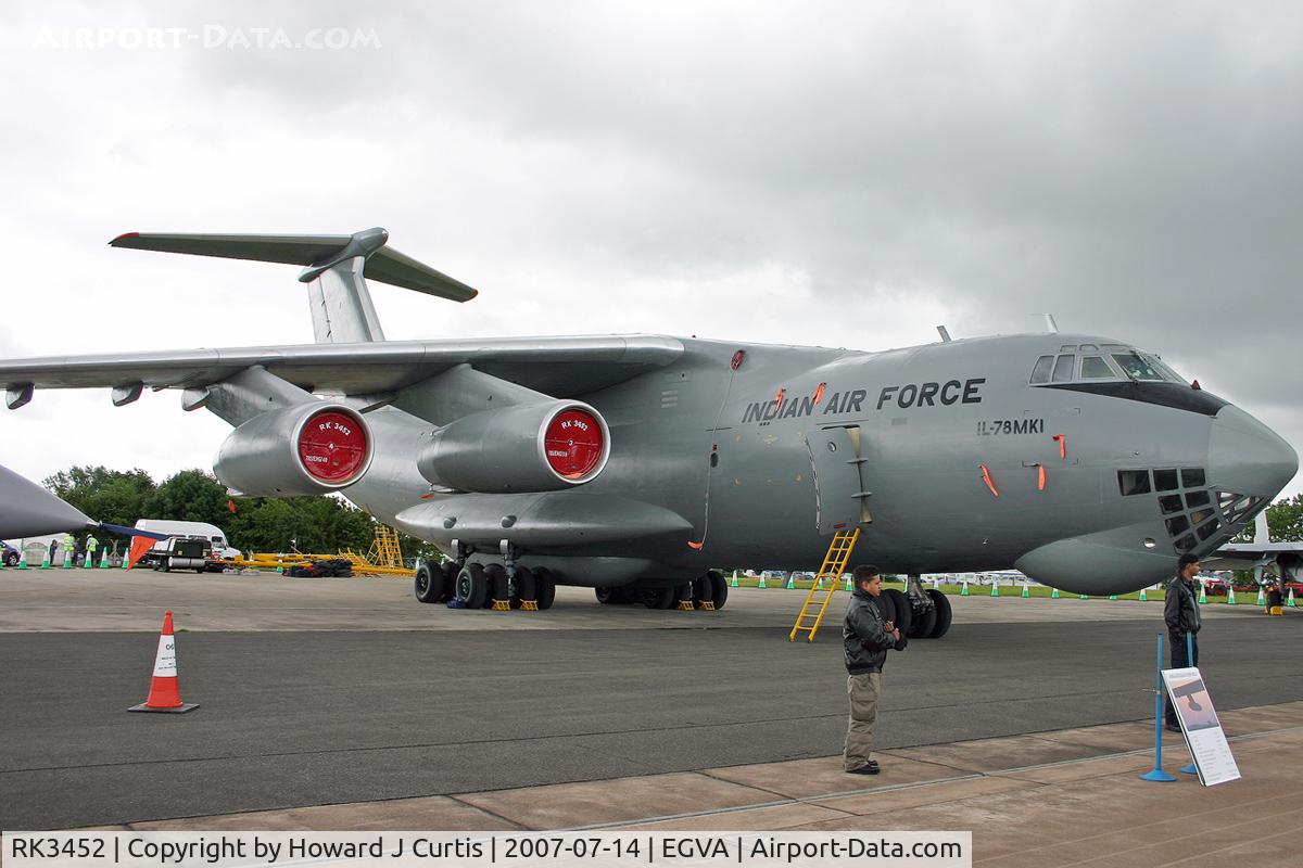 RK3452, 1997 Ilyushin Il-78 MKI C/N 2043425860, RIAT 2007. Indian Air Force.