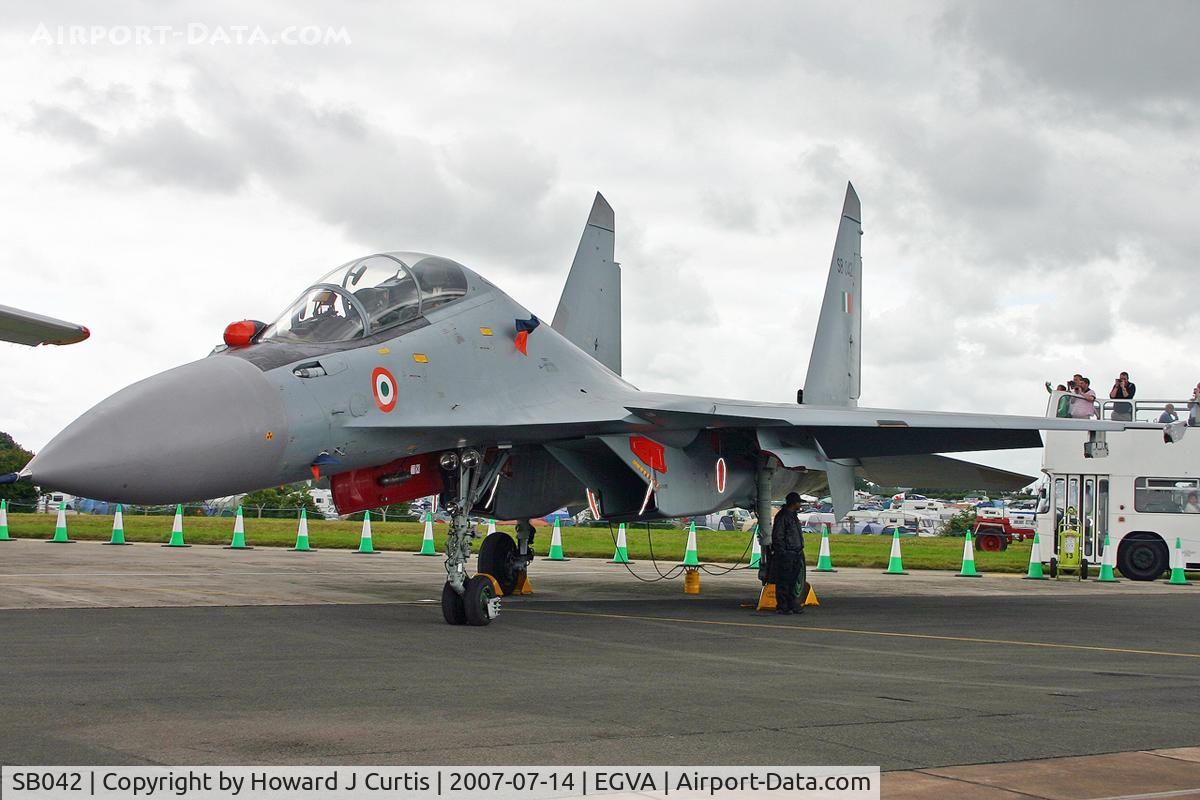 SB042, Sukhoi Su-30MKI C/N 10MK2308, RIAT 2007. Indian Air Force.