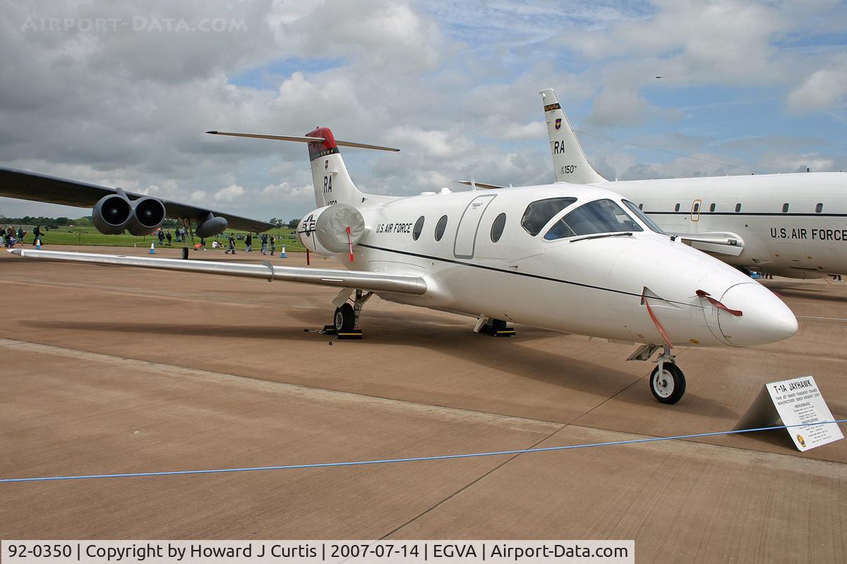 92-0350, 1992 Beechcraft T-1A Jayhawk C/N TT-64, RIAT 2007. USAF.