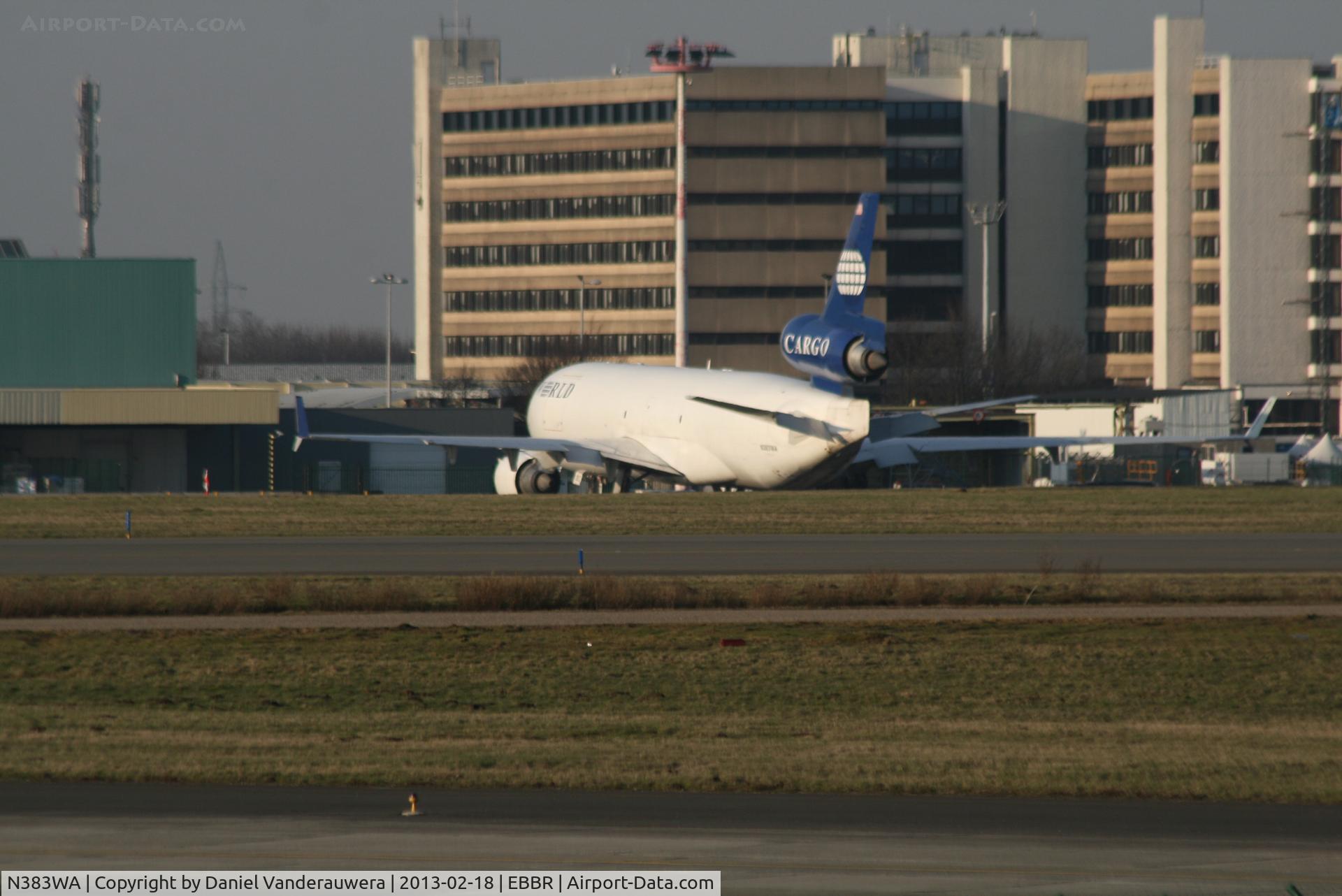 N383WA, 1990 McDonnell Douglas MD-11/F C/N 48412, Parked on BRUCARGO apron