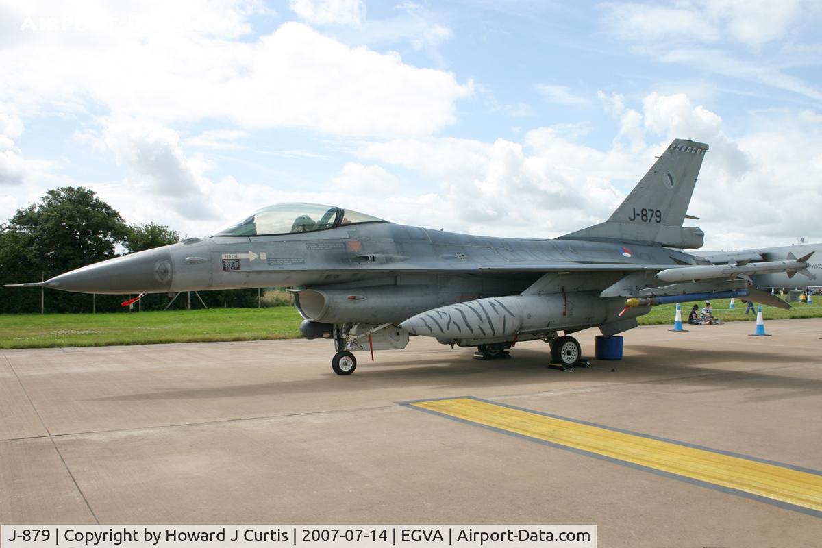 J-879, Fokker F-16A Fighting Falcon C/N 6D-96, RIAT 2007. KLu.