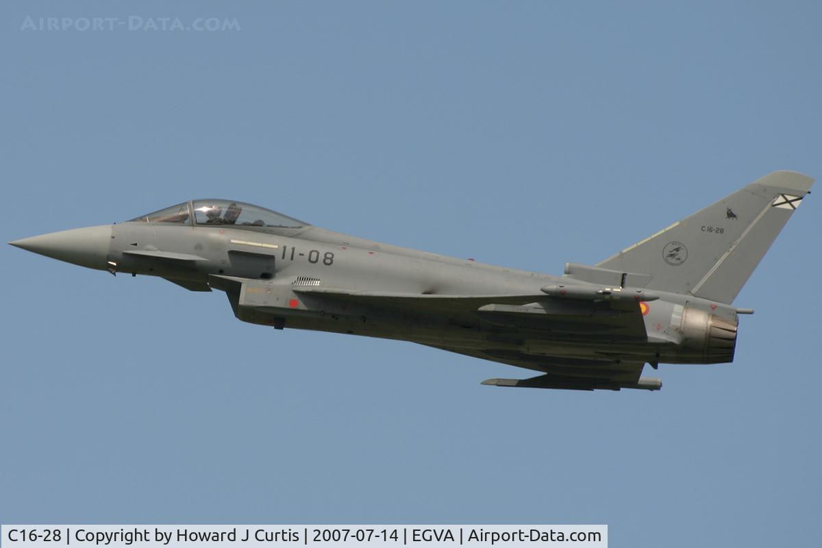 C16-28, Eurofighter EF-2000 Typhoon S C/N SS008, RIAT 2007. Spanish Air Force.