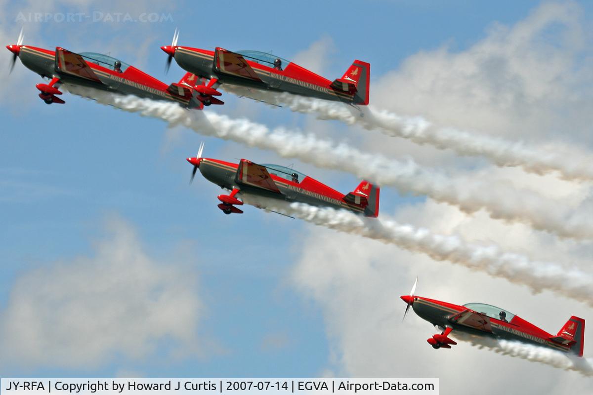 JY-RFA, Extra EA-300 C/N 1239, RIAT 2007. The Royal Jordanian Falcons.